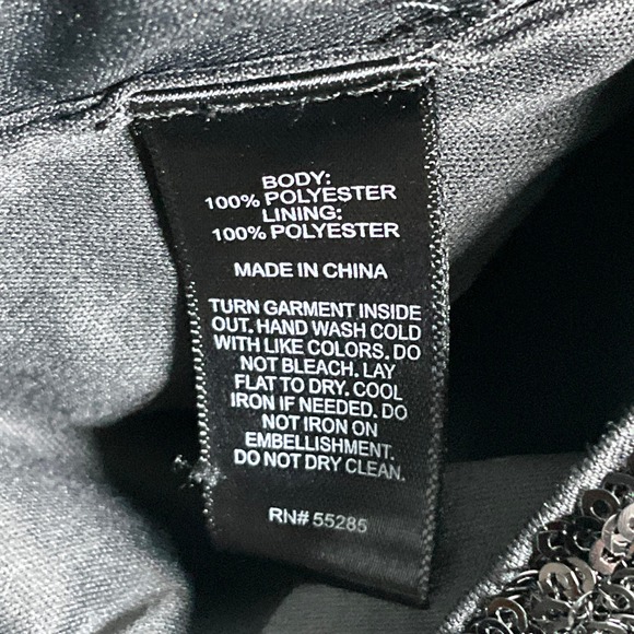 Express Sequin Top Party Sparkly Crop Short Sleeve Blouse Black‎ Size M - Picture 4 of 8